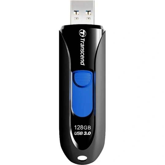 Флеш-память Transcend JetFlash 790, 128Gb, USB 3.1 G1, ч/син, TS128GJF790K