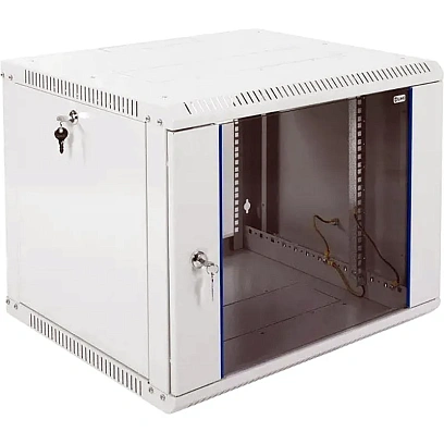 Шкаф настенный телеком. ЦМО разб. 9U (600х520) дверь стекло (ШРН-Э-9.500)