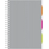 Тетрадь 140л,кл,А4,SPIRAL BOOK Серый,евроспир,обл.пласт,раздел.84103