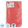 Салфетка хозяйственная микрополимер PVA/PU 35х40 310 г/м2 красный 5 шт/уп