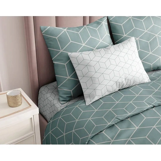 Постельное белье 1,5сп  Бязь (нав.70х70-2шт),Lounge Green