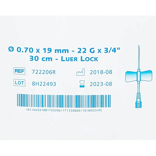 Игла-бабочка Устройство для влив в малые вены Luer Lock 22G KD-Fly 100шт/уп