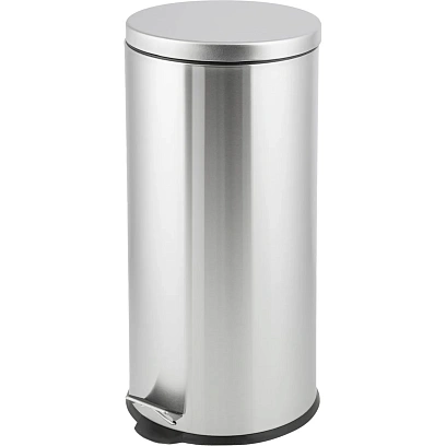Ведро мусорное с педалью 30 л, матовое, нержавеющая сталь