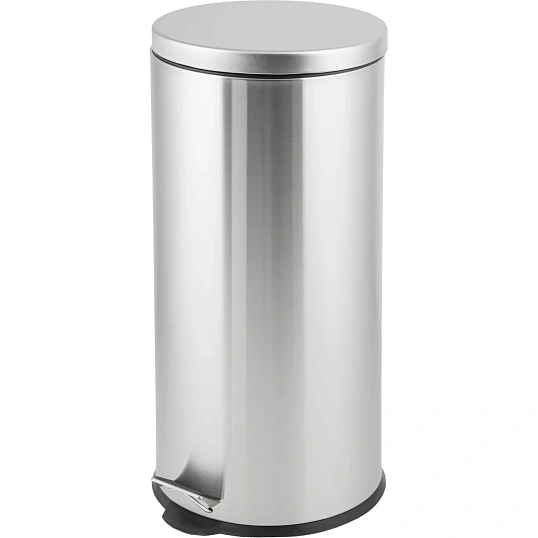 Ведро мусорное с педалью 30 л, матовое, нержавеющая сталь
