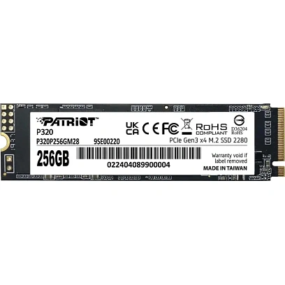 SSD накопитель Patriot P320 256GB M.2 2280 PCIe 3.0 x4(P320P256GM28)