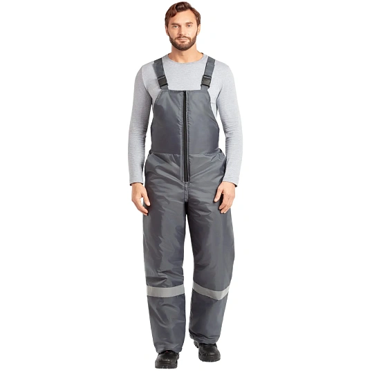 Полукомбинезон рабочий зимний мужской з47-ПК серый (р.60-62) 182-188
