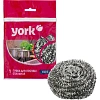 Губка-мочалка для мытья посуды YORK Мини спиральная стальная
