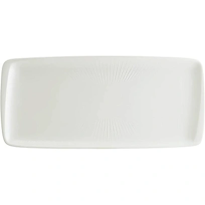 Блюдо прямоуг. 340x160 мм. Ирис Белый, форма Мув 70374
