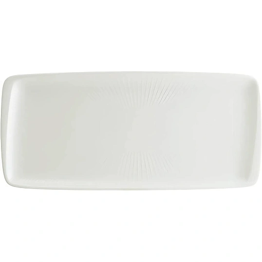 Блюдо прямоуг. 340x160 мм. Ирис Белый, форма Мув 70374