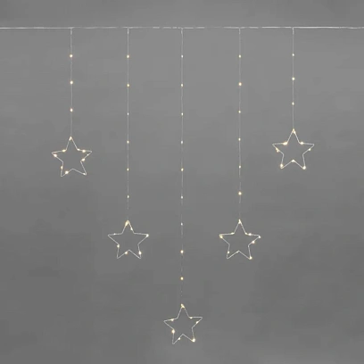 Гирлянда Светодиодная занавес из росы Звезды ТЕП БЕЛ USB+пульт,315-846