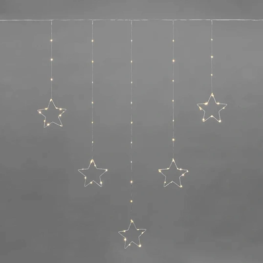 Гирлянда Светодиодная занавес из росы Звезды ТЕП БЕЛ USB+пульт,315-846