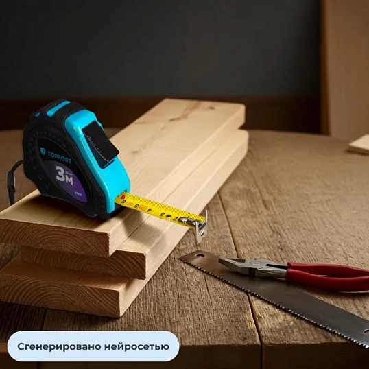 Рулетка 3мх16 мм с автостопом  TOPFORT Prof