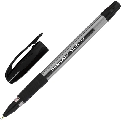 Ручка шариковая неавтомат. PENSAN SIGN-UP черн,1,0,масл,манж,2410/12
