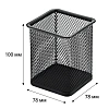 Подставка-стакан M&G квадрат,метал сетка, черн, 78х100мм