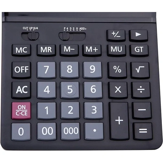 Калькулятор настольный ПОЛНОРАЗМ. Deli E39259,16-р, дв.пит,193x149мм,черн