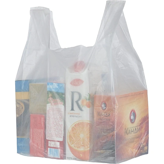 Пакет-майка ПНД 36+16х60, 18мкм, 50 шт/уп