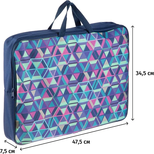 Папка для труда Комус Класс Геометрия, А3,молн.ткань,475х345х75,ПМД3-20-4