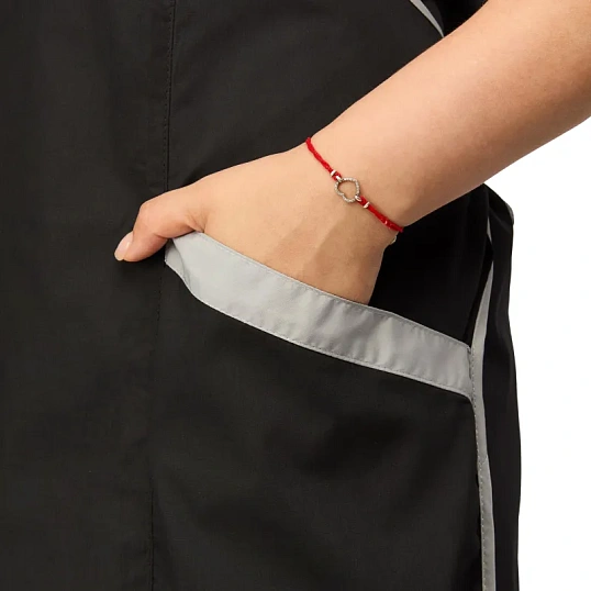 Фартук сарафан Маркет Мастер  цвет черный/серый