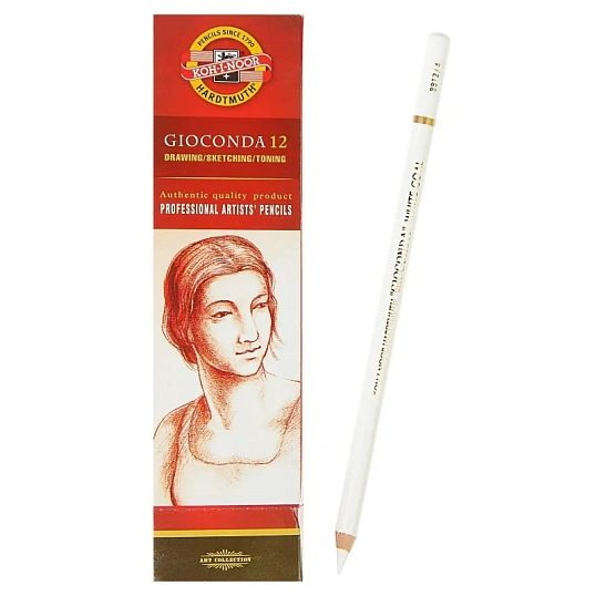 Уголь для рисования белый в карандаше GIOCONDA EXTRA 8812, B, 8812002003KS