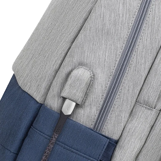Рюкзак для ноутбука RIVACASE 7567 grey/dark blue 17.3/6