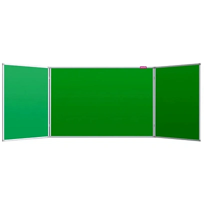 Доска меловая - магнитная зеленая 100х300 2-створ. Россия