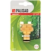 Адаптер для шланга латунный, 1/2-3/4 внутренняя резьба Palisad 65820