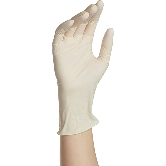 Перчатки мед. смотров. латекс, н/c,н/о,текстур беж/натур Benovy (М) 50 п/уп