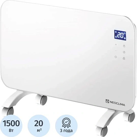Конвектор Neoclima AURA-1500W белый, с эл.упр