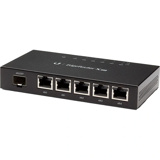 Маршрутизатор Ubiquiti X SFP (ER-X-SFP) 2 ядра (880 МГц), 5x 1G RJ45, 1xSFP