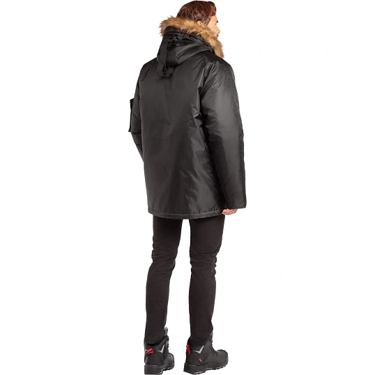 Куртка зимняя муж Аляска з66-КУ удлиненная черн (р.60-62)170-176