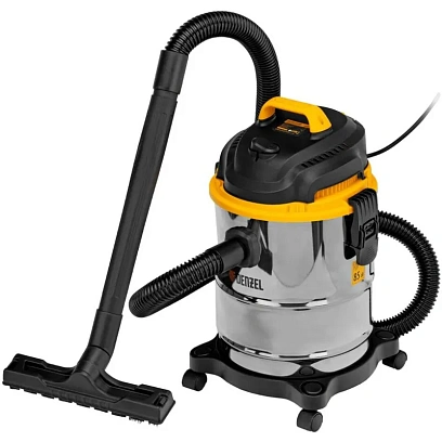 Пылесос строительный SVC15, 1200 Вт, бак 15 л, шланг 2 м Denzel