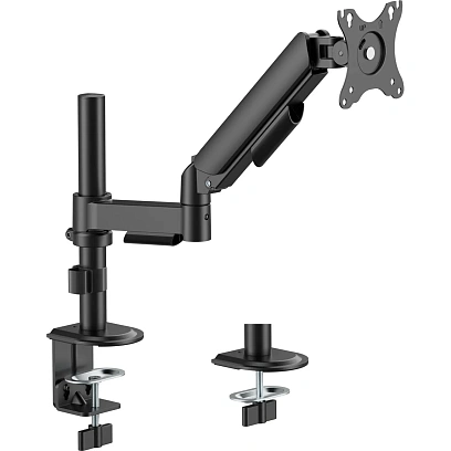 Кронштейн Uniteki FMGT91PIPE для монитора, со струбциной, газлифт, 17-35