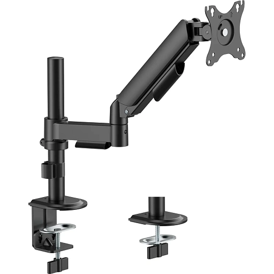 Кронштейн Uniteki FMGT91PIPE для монитора, со струбциной, газлифт, 17-35