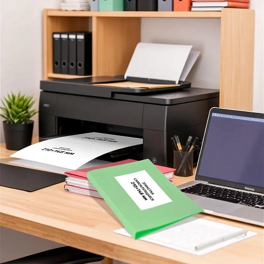 Этикетки самоклеящиеся 210х148мм/2 шт.листА4 п/глян (25л/уп)