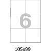 Этикетки самоклеящиеся   105х99 мм/6 шт.на лис. А4  50листов