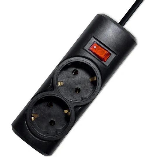 Сетевой фильтр PROGIX PG236 2р/3м/2,2кВт/10А заземление, черный, ПВС 3х0.75