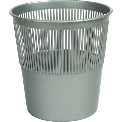 Корзина для мусора офисная 10л пластик, серая Luscan