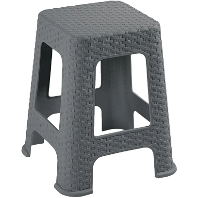Табурет XPP_Ротанг h45 см серый