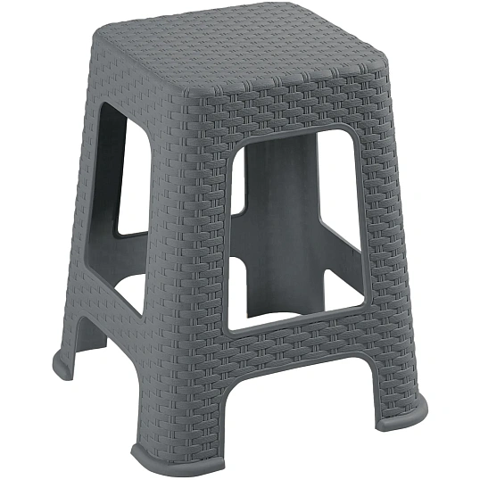 Табурет XPP_Ротанг h45 см серый