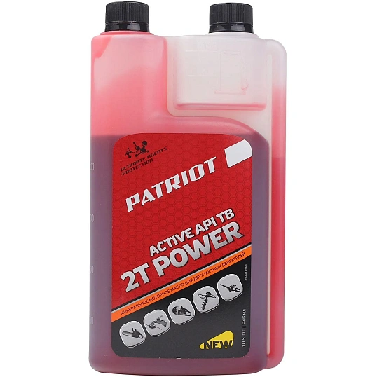 Масло минеральное PATRIOT POWER ACTIVE минер. 2Т с дозат 0.946л 850030568