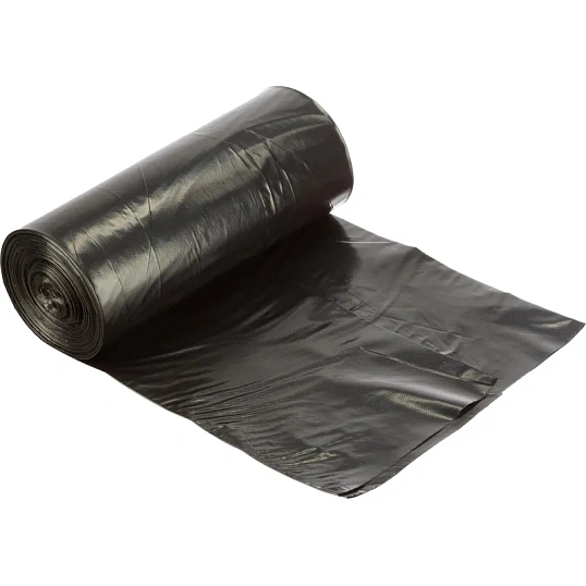 Мешки для мусора ПВД 200л 80мкм 20шт/рул черн 90х130см Luscan