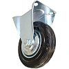 Колесо неповоротное черная резина FC 63 f 160 мм