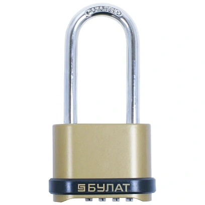 Замок навесной кодовый_УЗК Булат ВС 564-01 (41xd=7x58) ЦАМ золото(дл.дужка)