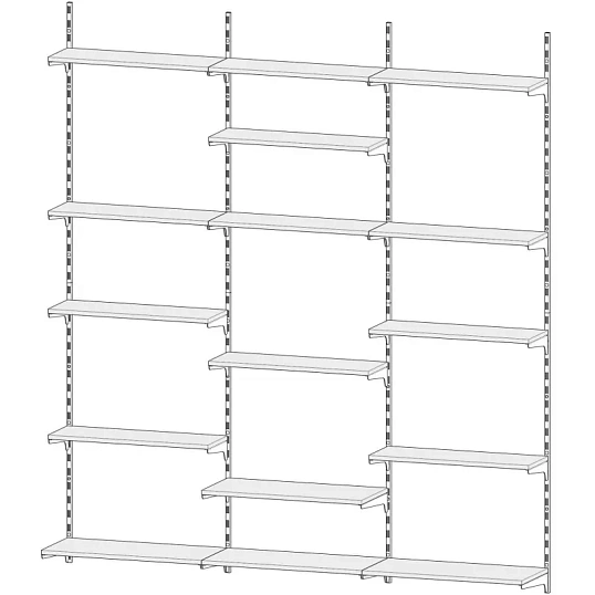 Система хранения стеллажная РЭ_РМ-03Б ФОРТ, белый (701076)