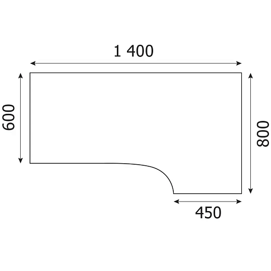 Стол эргономичный MON_Канц правый СК30.9 орех