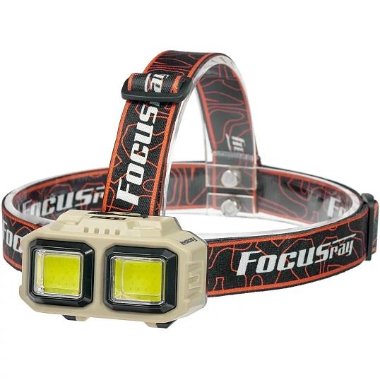 Фонарь налобный FOCUSray 1330 акку 18650 1200мАН 200люмен,индикатор зарядки