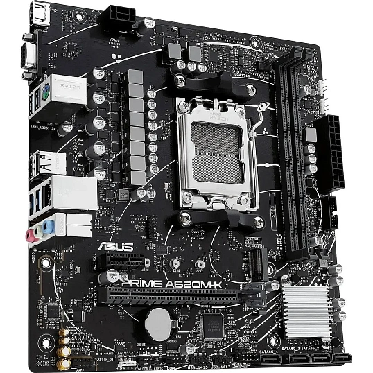 Материнская плата ASUS PRIME A620M-K, AM5, A620, 2xDDR5, mATX