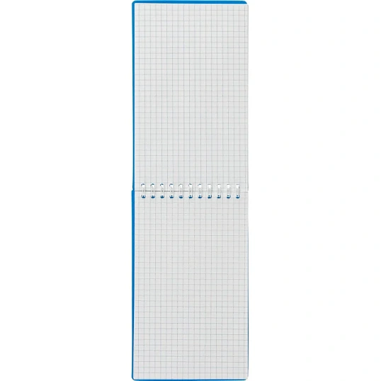 Блокнот 100х170 л. Attache Economy, мет.гребень,пласт.обл,синий,клетка