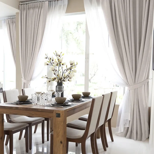 Штора Волшебная Ночь, Рогожка 165х270 см Экрю 767270