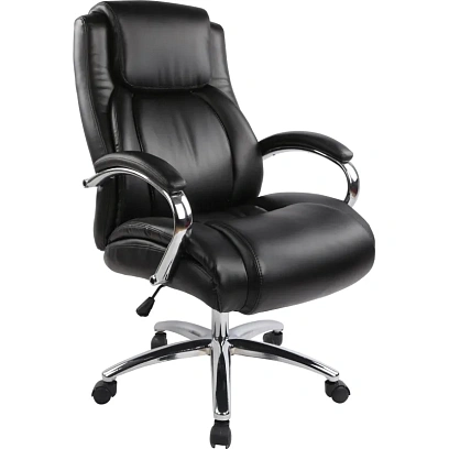 Кресло BN_Dp_EChair-585 TR рецикл.кожа черный, хром